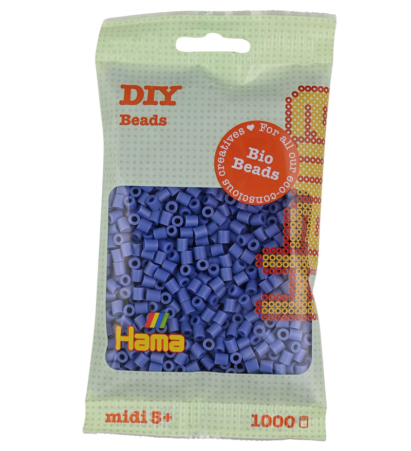 Hama Midi Bio kralen tas | ca. 1000 zekeringskralen | mozaïek decoratie kunst & ambacht voor creatieve kinderen vanaf 5 jaar | Lavendel