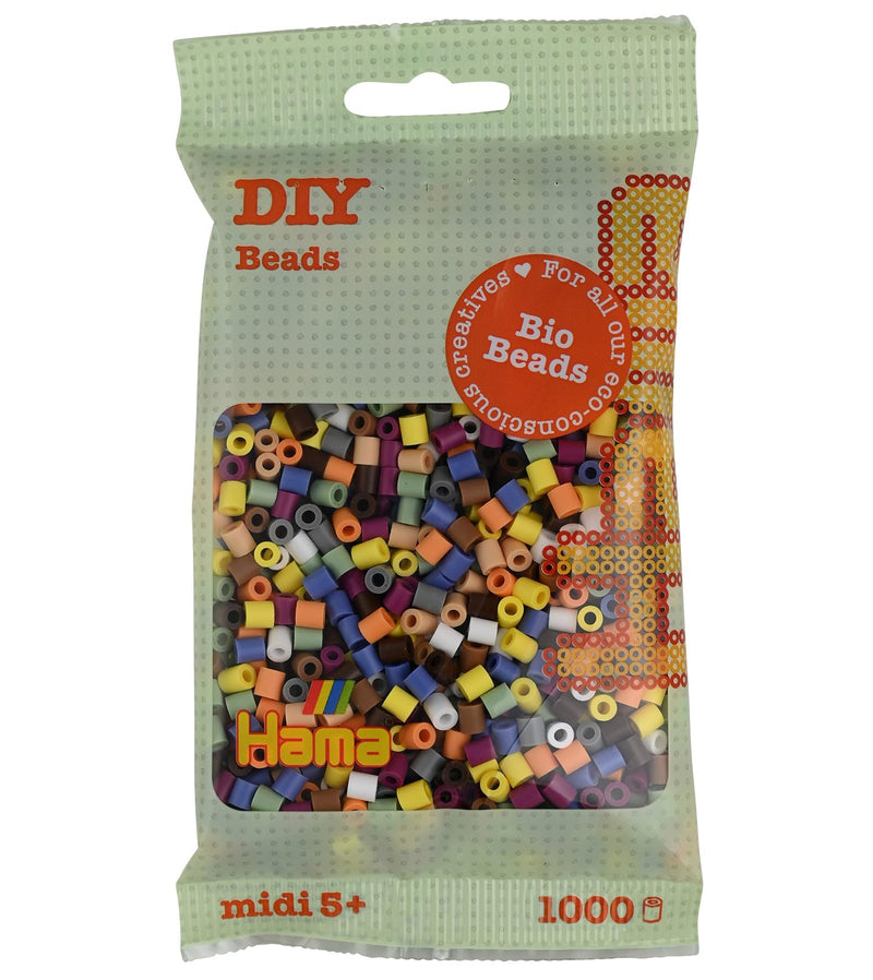 Hama Midi Bio Beads Bag Mix | Ca. 1000 zekeringskralen | mozaïek decoratie kunst en ambacht voor creatieve kinderen vanaf 5 jaar | Verschillende kleuren Verschillende kleuren 197