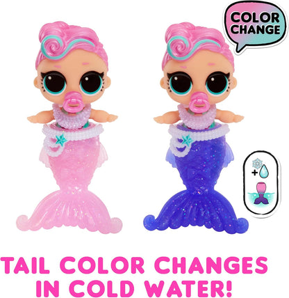 L.O.L. Surprise! Mermaids Baby Sisters - With Colour-Changing Tails, Random Assortment, Includes 1 Doll with Cute Accessories, Collect All 8 Dolls, For Kids Ages 4 and Up