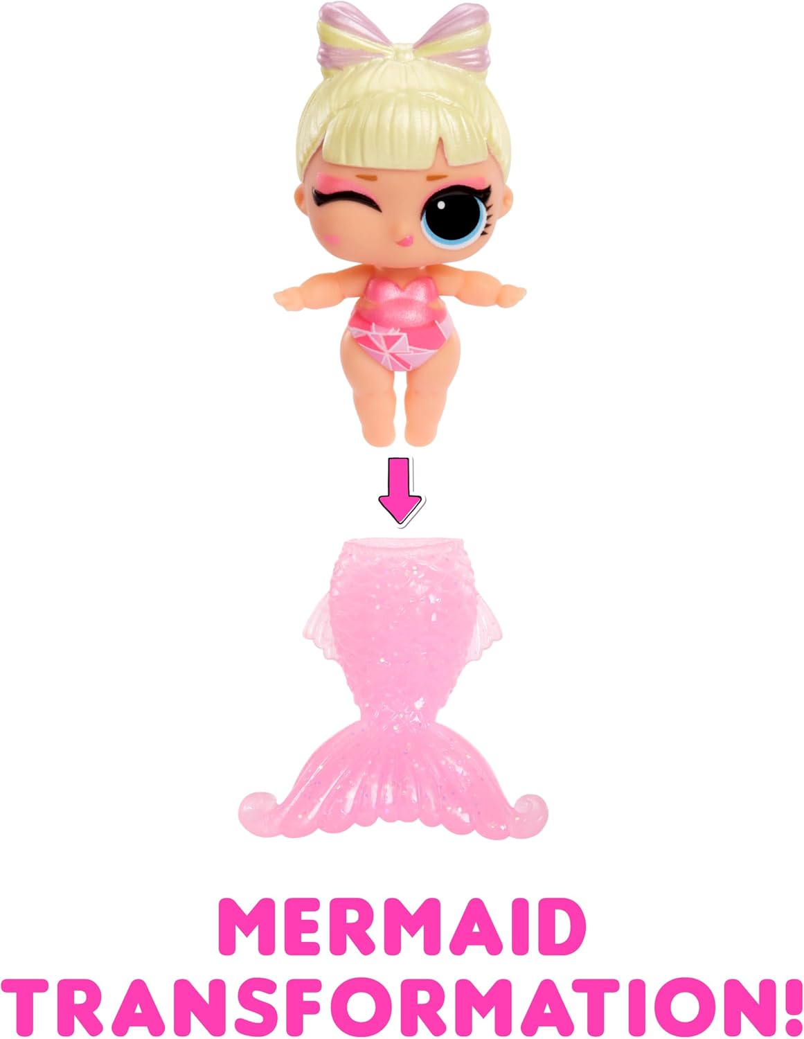 L.O.L. Surprise! Mermaids Baby Sisters - With Colour-Changing Tails, Random Assortment, Includes 1 Doll with Cute Accessories, Collect All 8 Dolls, For Kids Ages 4 and Up
