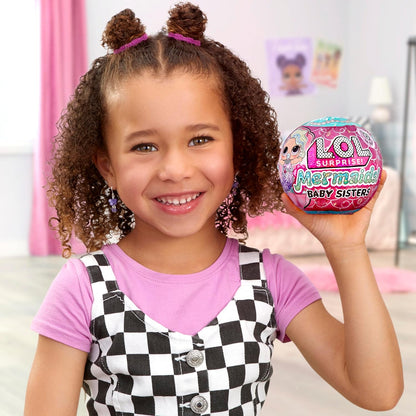 L.O.L. Surprise! Mermaids Baby Sisters - With Colour-Changing Tails, Random Assortment, Includes 1 Doll with Cute Accessories, Collect All 8 Dolls, For Kids Ages 4 and Up