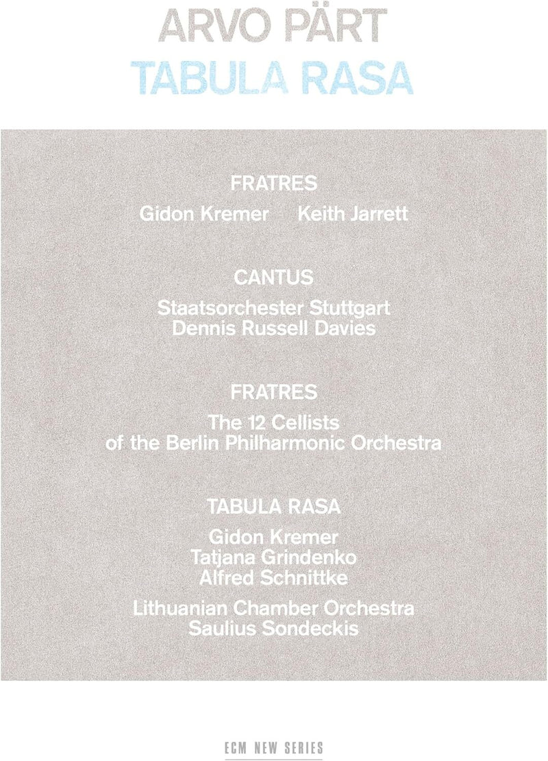 Arvo Pärt: Tabula Rasa
