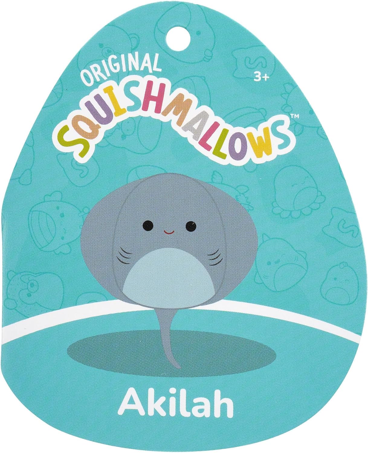 Squishmallows Pluschfigur Muted Blue Polkadot Oval