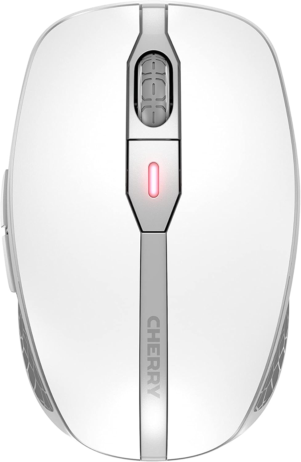 CHERRY DW 9100 SLIM, Pack de Teclado y Ratón Inalámbricos, Distribución de Teclado Francés (AZERTY), Bluetooth y Radiofrecuencia de 2,4 GHz, Teclas Silenciosas, Recargable, Blanco/Plateado
