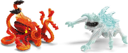 schleich ELDRADOR CREATURES IJskever versus Vuur Octopus, vanaf 7 jaar, 70826 - Speelfiguur, 31 x 16 x 18 cm
