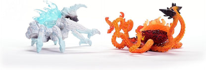 schleich ELDRADOR CREATURES IJskever versus Vuur Octopus, vanaf 7 jaar, 70826 - Speelfiguur, 31 x 16 x 18 cm