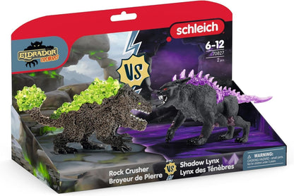 schleich ELDRADOR CREATURES Schaduw Lynx vs. Rotsbreker, vanaf 7 jaar, 70827 - Speelfiguur, 31 x 16 x 18 cm