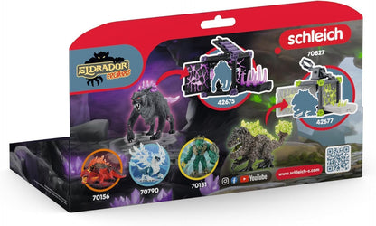 schleich ELDRADOR CREATURES Schaduw Lynx vs. Rotsbreker, vanaf 7 jaar, 70827 - Speelfiguur, 31 x 16 x 18 cm