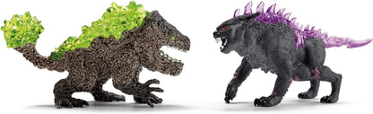 schleich ELDRADOR CREATURES Schaduw Lynx vs. Rotsbreker, vanaf 7 jaar, 70827 - Speelfiguur, 31 x 16 x 18 cm