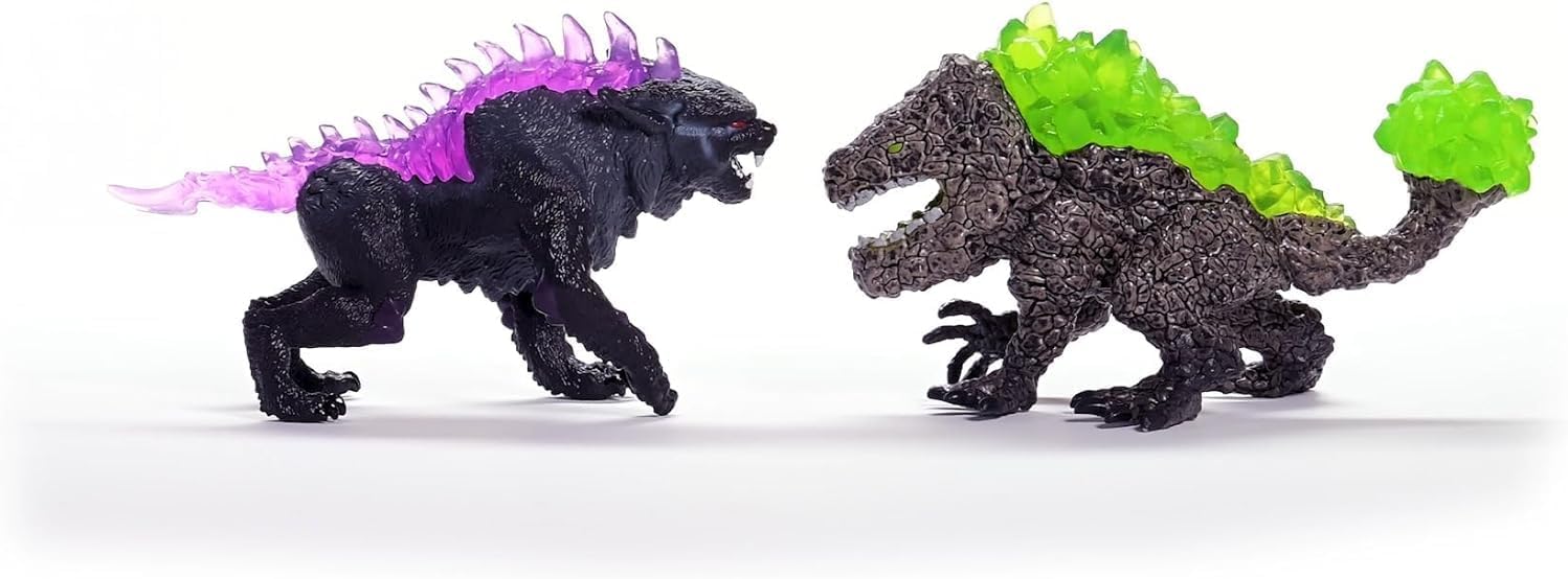 schleich ELDRADOR CREATURES Schaduw Lynx vs. Rotsbreker, vanaf 7 jaar, 70827 - Speelfiguur, 31 x 16 x 18 cm