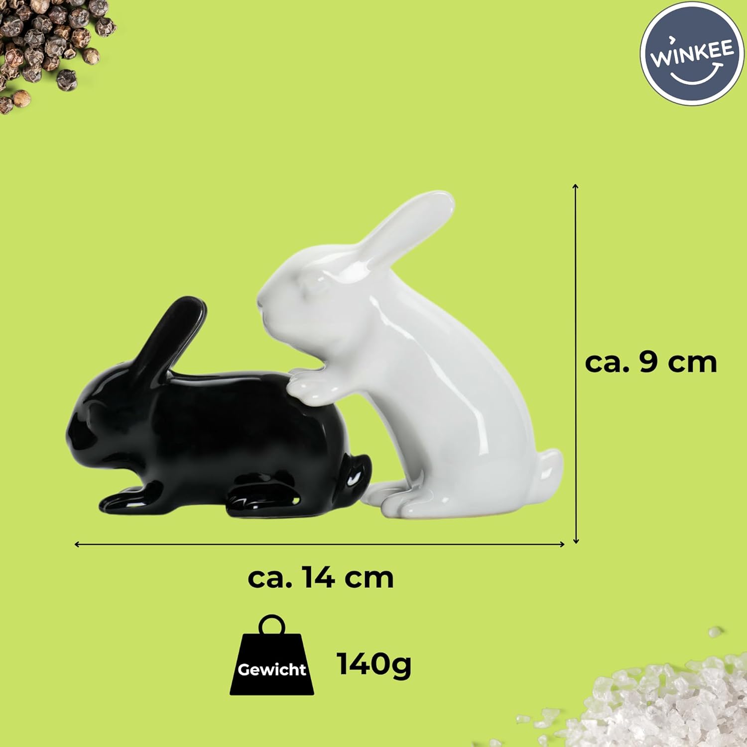 Winkee - Bunny S+P Shakers - Salt And Pepper Dispenser