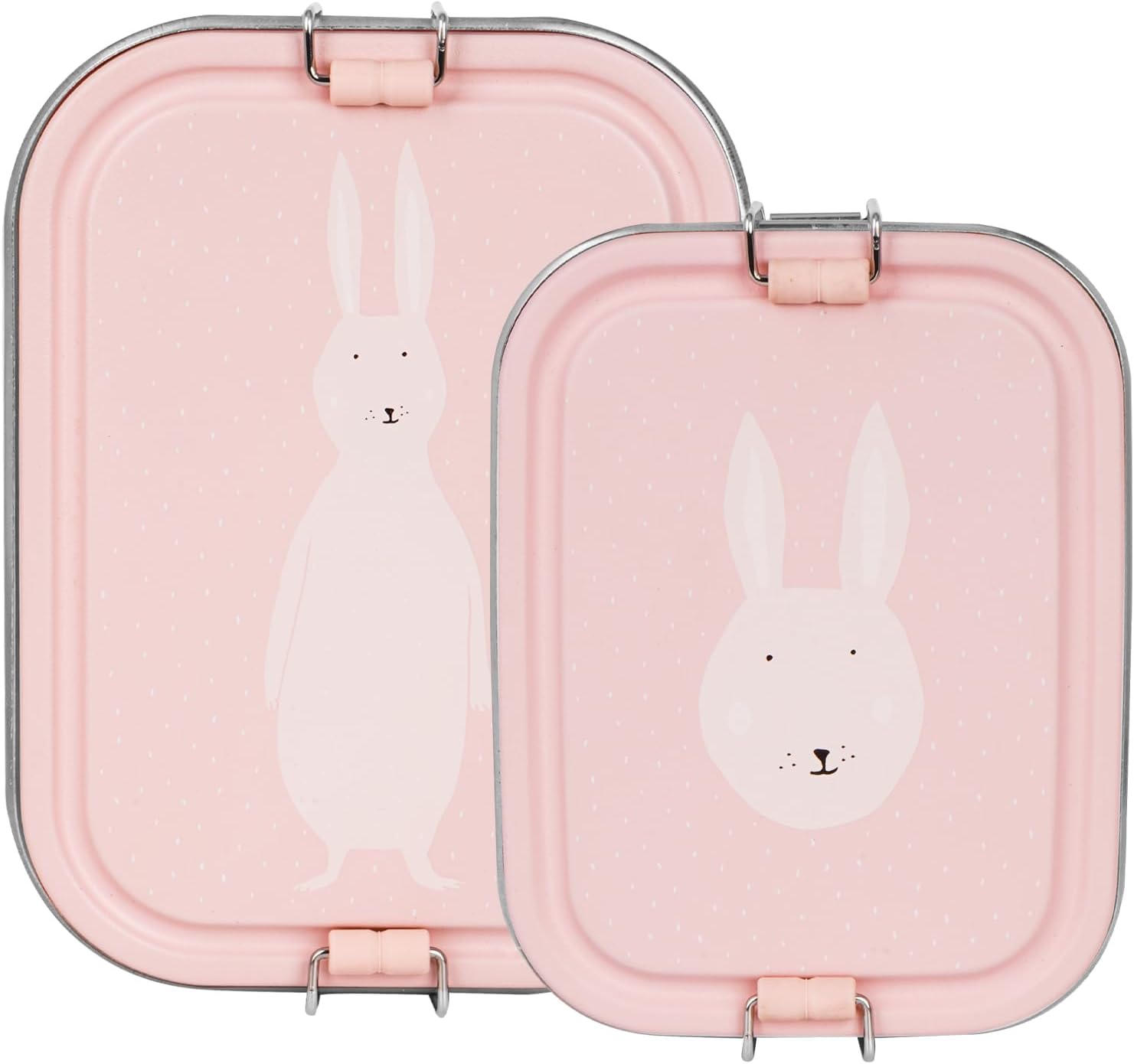 Trixie - Lunchbox voor kinderen van roestvrij staal - groot model - Mrs. Rabbit (haas