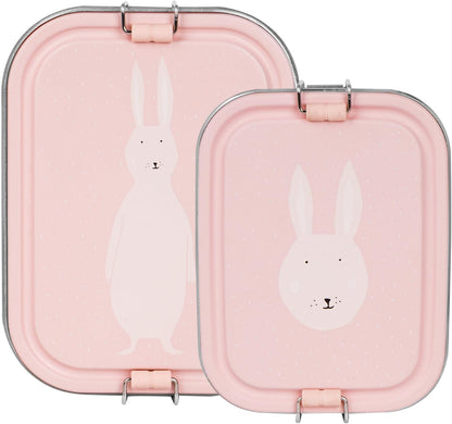 Trixie - Lunchbox voor kinderen van roestvrij staal - groot model - Mrs. Rabbit (haas