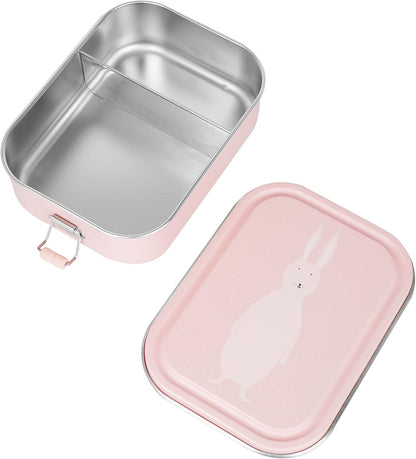 Trixie - Lunchbox voor kinderen van roestvrij staal - groot model - Mrs. Rabbit (haas