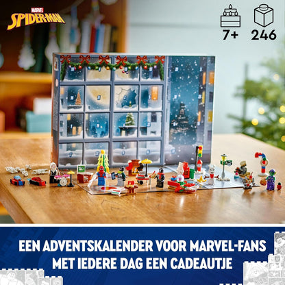LEGO Spider-Man Adventskalender 2024, Superhelden-Spielzeug, vorweihnachtliches Geschenk für Jungen und Mädchen ab 7 Jahren, Bauspielzeug und Abenteuer-Set, Weihnachstgeschenk 76293
