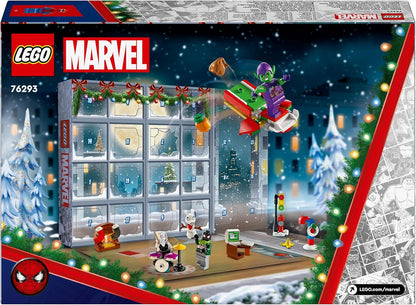 LEGO Spider-Man Adventskalender 2024, Superhelden-Spielzeug, vorweihnachtliches Geschenk für Jungen und Mädchen ab 7 Jahren, Bauspielzeug und Abenteuer-Set, Weihnachstgeschenk 76293