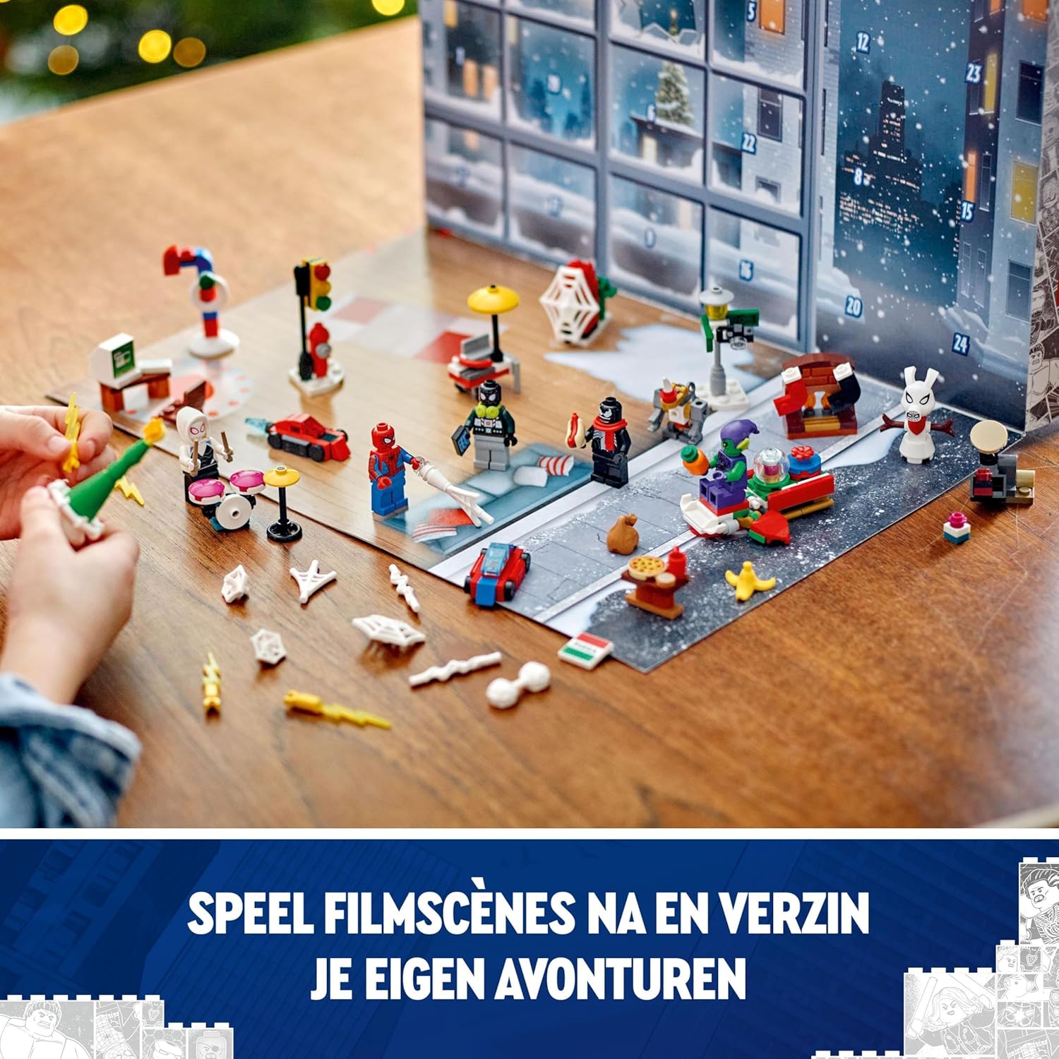 LEGO Spider-Man Adventskalender 2024, Superhelden-Spielzeug, vorweihnachtliches Geschenk für Jungen und Mädchen ab 7 Jahren, Bauspielzeug und Abenteuer-Set, Weihnachstgeschenk 76293