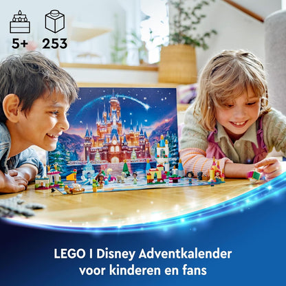 LEGO │ Disney Princess Adventskalender 2024, Bauspielzeug mit 5 Mikro-Spielfiguren, Adventsbauset für Kinder, fantasievolle Geschenkidee für Mädchen & Jungen ab 5 Jahren, Geschenk zu Weihnachten 43253