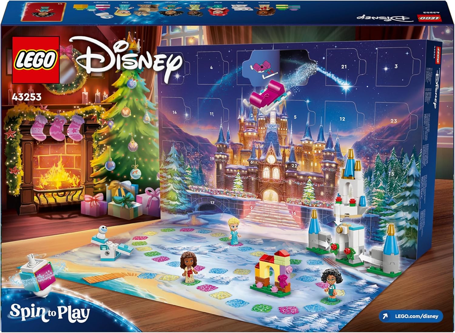 LEGO │ Disney Princess Adventskalender 2024, Bauspielzeug mit 5 Mikro-Spielfiguren, Adventsbauset für Kinder, fantasievolle Geschenkidee für Mädchen & Jungen ab 5 Jahren, Geschenk zu Weihnachten 43253