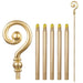 Boland 56608 - Bisschopsstaf 6-delig, sinterklaasstaf, lengte 185 cm, goud, stok, Sinterklaas, accessoire, vermomming, kostuum, carnaval, themafeest, theater, toneel