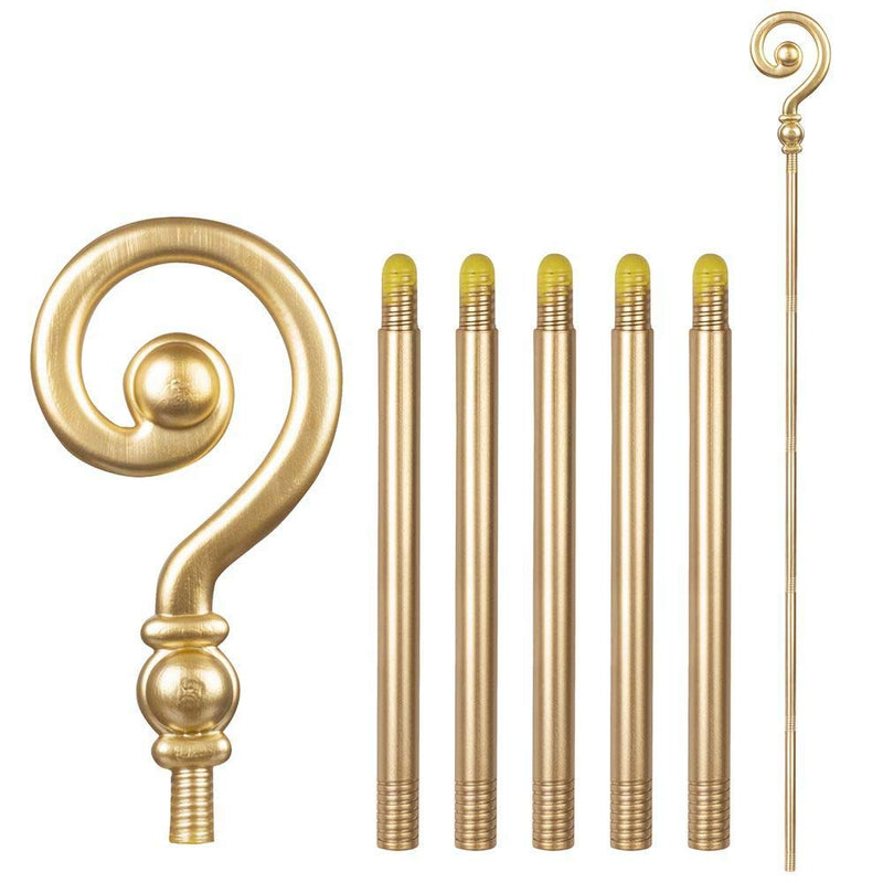 Boland 56608 - Bisschopsstaf 6-delig, sinterklaasstaf, lengte 185 cm, goud, stok, Sinterklaas, accessoire, vermomming, kostuum, carnaval, themafeest, theater, toneel