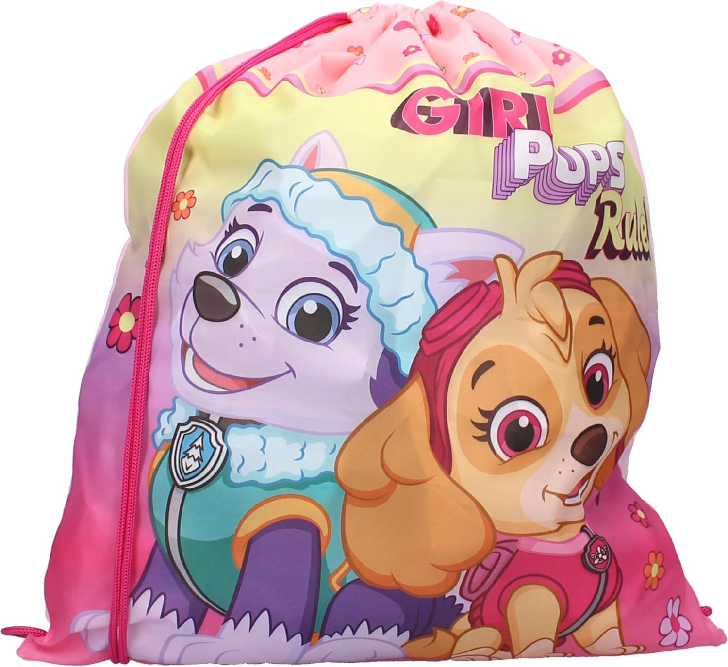 Paw Patrol Gymtas - Pups rule, Rosa, 44x36x1 cm