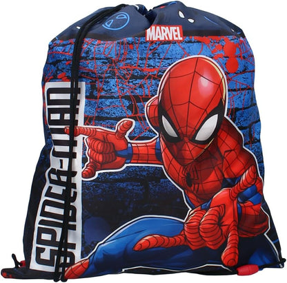 Vadobag Borsa sportiva per bambini Spider-Man Beyond Amazing, 44 x 36 cm, Blu marino, 44x36x1 cm