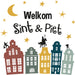 Folat 65691 Window Sticker 'Welkom Sint & Piet' (NL) St Nicholas Day Multi-Coloured