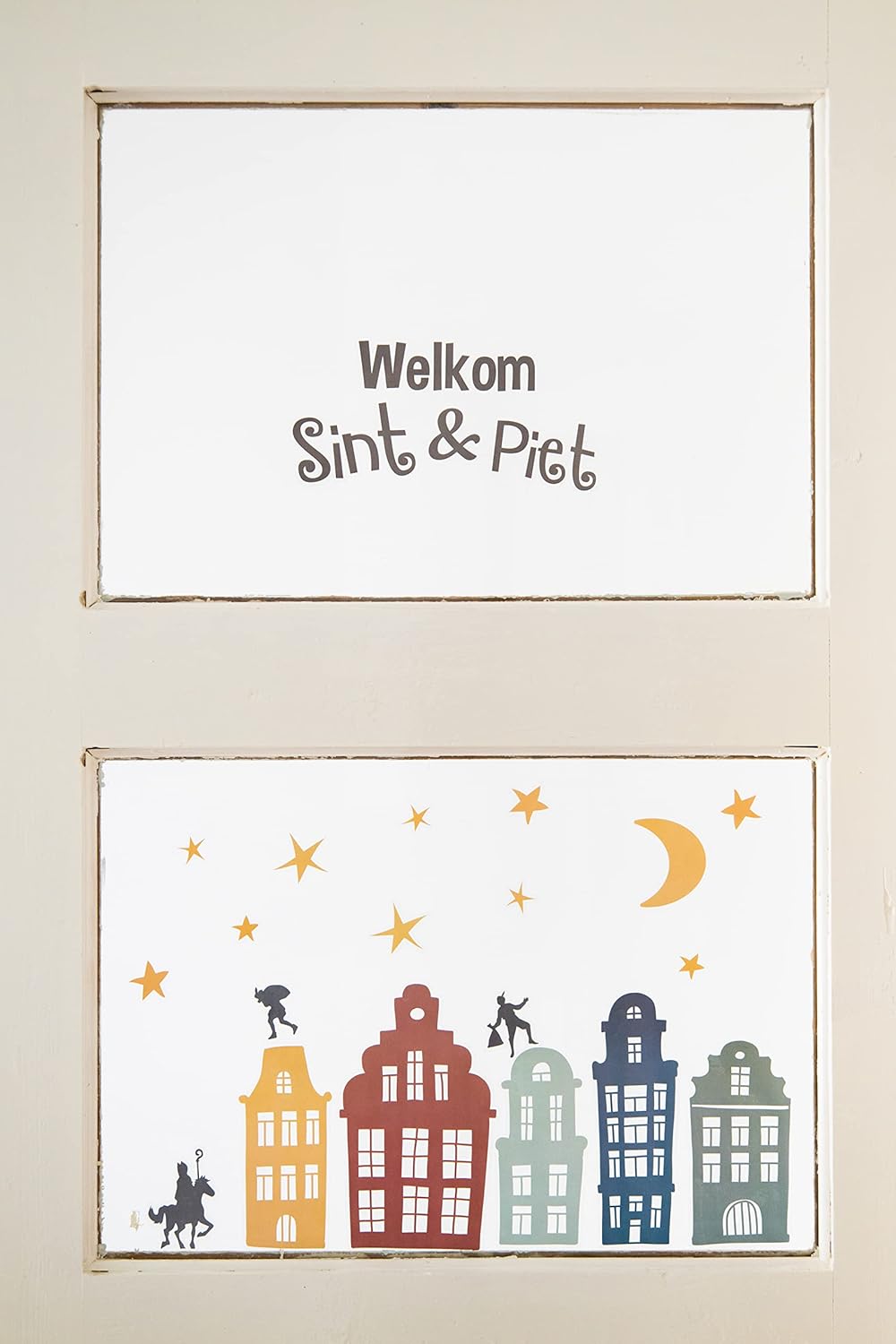 Folat 65691 Window Sticker 'Welkom Sint & Piet' (NL) St Nicholas Day Multi-Coloured