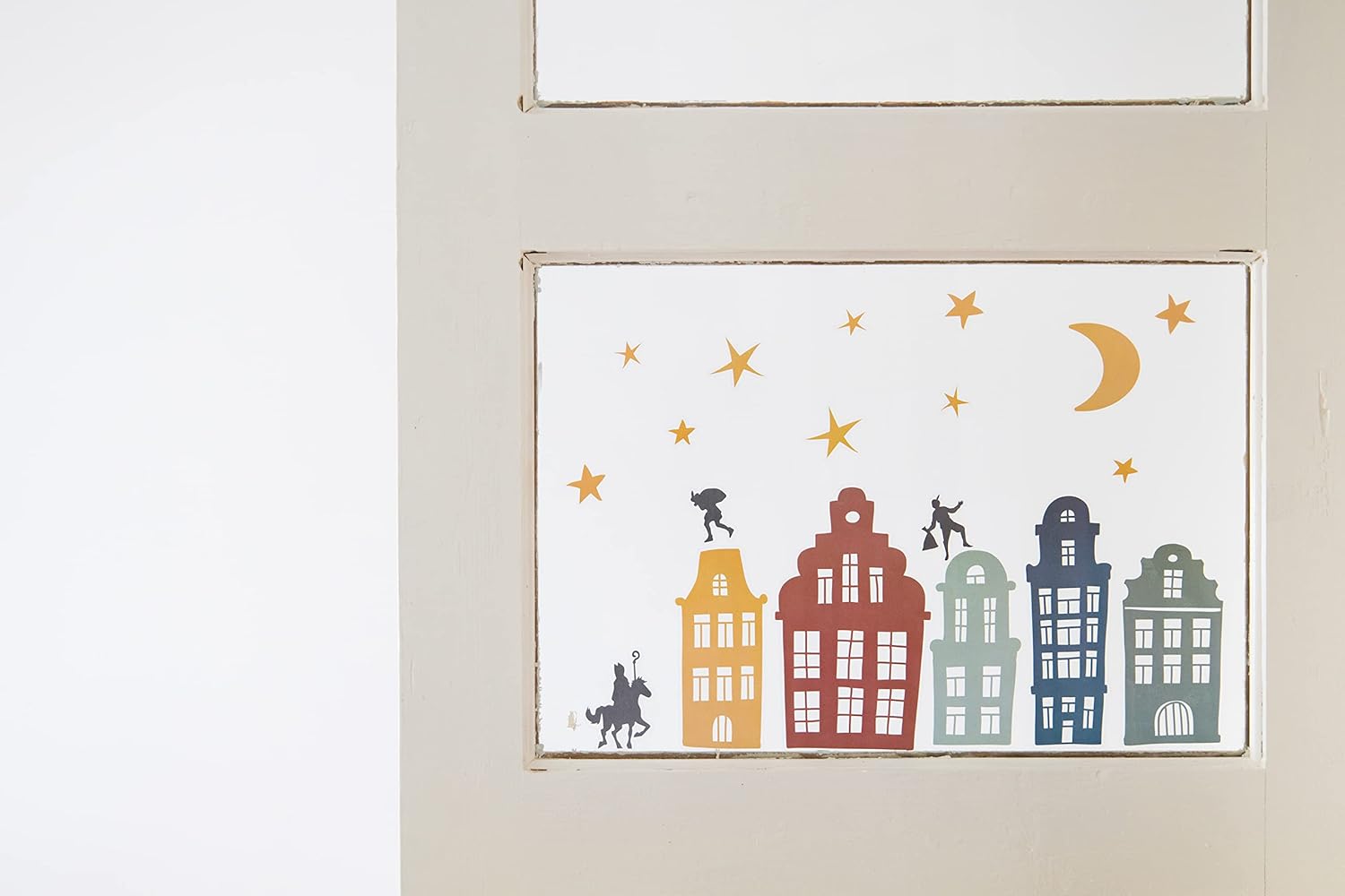 Folat 65691 Window Sticker 'Welkom Sint & Piet' (NL) St Nicholas Day Multi-Coloured