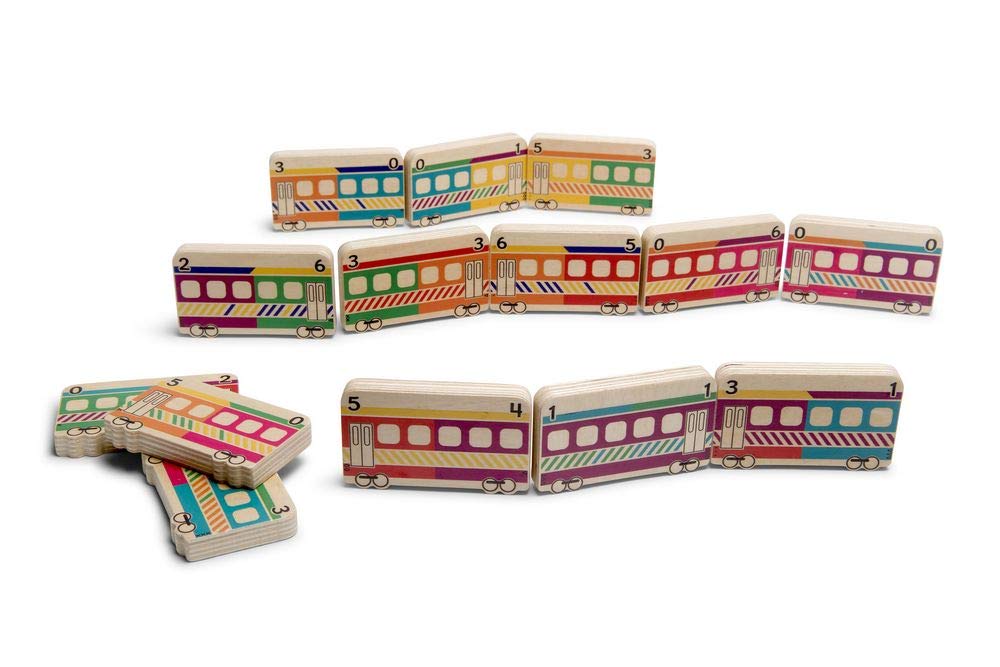 BS Toys Trains Trenes Domino, Multicolor (Buitenspeel BV GA373