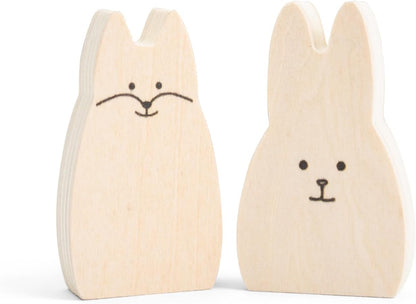 BS Toys Jeu D'Équilibre Lapins en Bois - Jeu Éducatif Et Amusant - Renforce Compétences Motrices, Mmémoire De Travail Et La Reconnassiance des Couleurs - Adapté À Partir De 4 Ans - 2 Joueurs