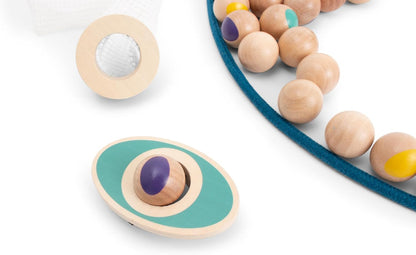 BS Toys Strategisch spel Plopt it! Sorteer de kleurrijke ballen in de juiste volgorde - spannend teamspel - Bevordert motorische coördinatie - Voor kinderen van 6 jaar en ouder - 4 spelers