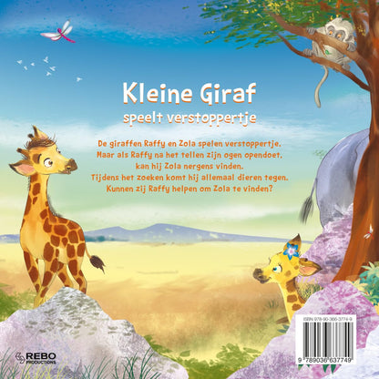 Kleine Giraf speelt verstoppertje: Waar is Zola?