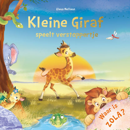 Kleine Giraf speelt verstoppertje: Waar is Zola?