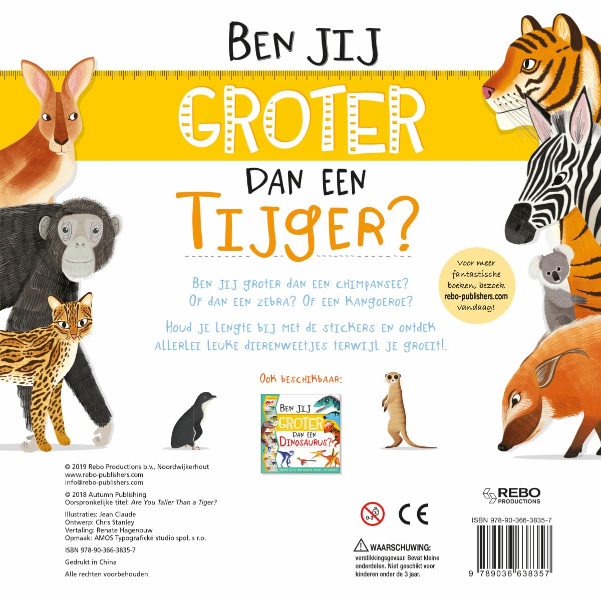 Ben jij groter dan een Tijger?: Groeimeter van 1,5 meter boordevol weetjes - met stickers