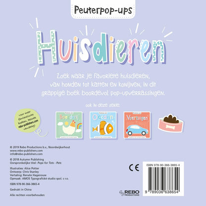 Rebo Publishers - Peuterpop-up Boek - Huisdieren