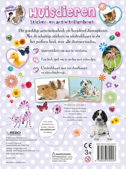 Rebo Publishers - Dierenvriendjes - Huisdieren Sticker- en Activiteitenboek