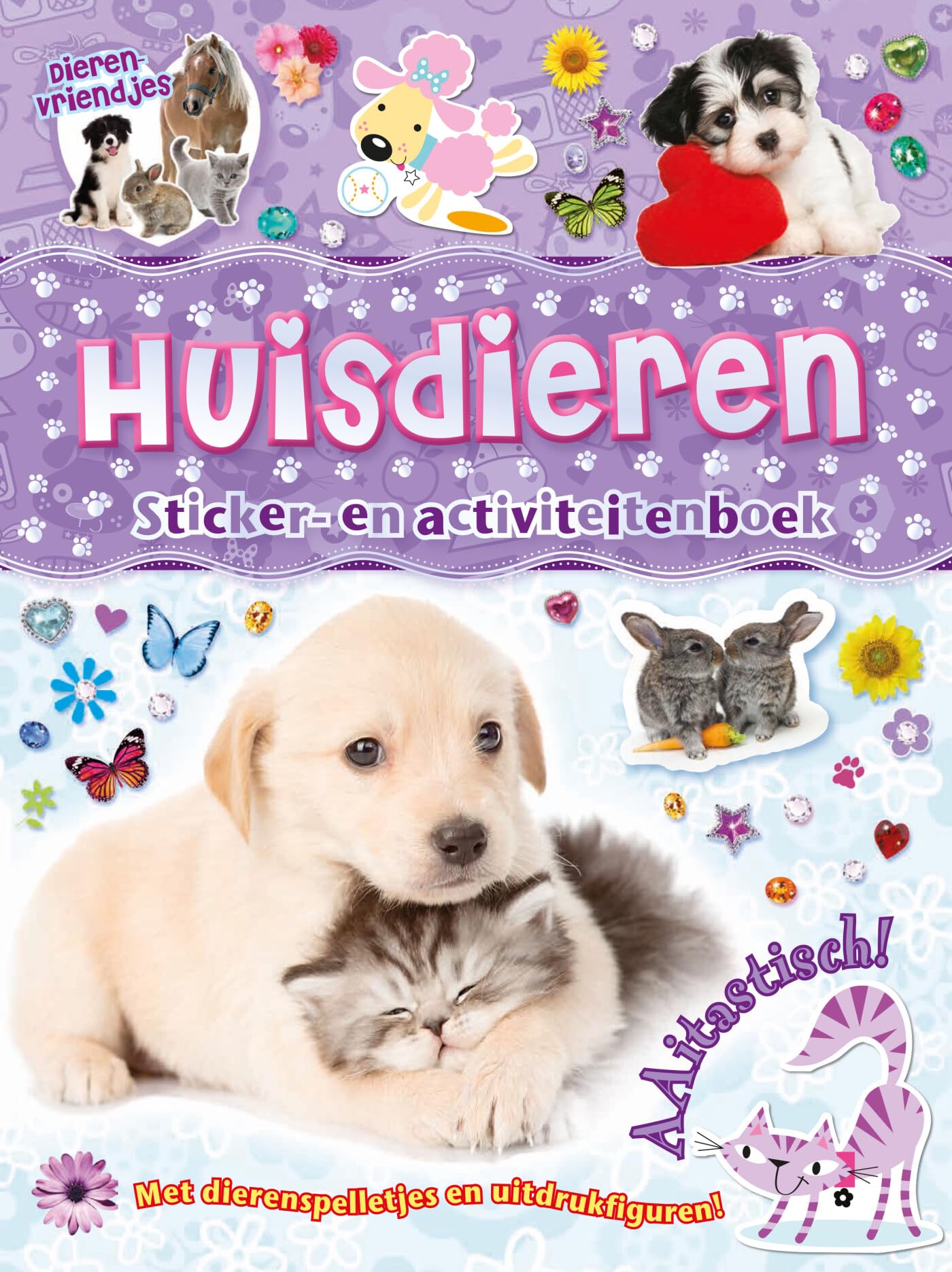 Rebo Publishers - Dierenvriendjes - Huisdieren Sticker- en Activiteitenboek