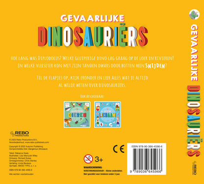 Flapjesboek Gevaarlijke dinosauriërs: Meer dan 60 flapjes!