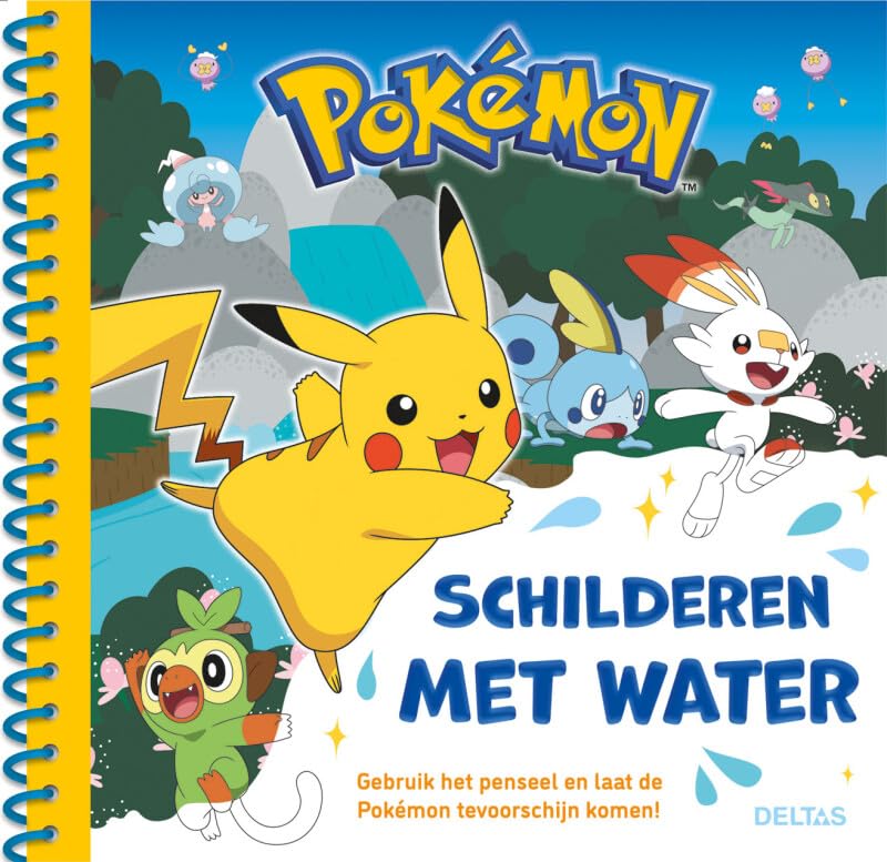 Pokémon Schilderen met water deel 2 (geel): Gebruik het penseel en laat de Pokémon tevoorschijn komen!