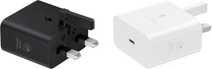 Samsung Galaxy Official 25W Super Fast Charging Travel Adapter (with USB-C to C Data Cable), White White 25W With Data Cable