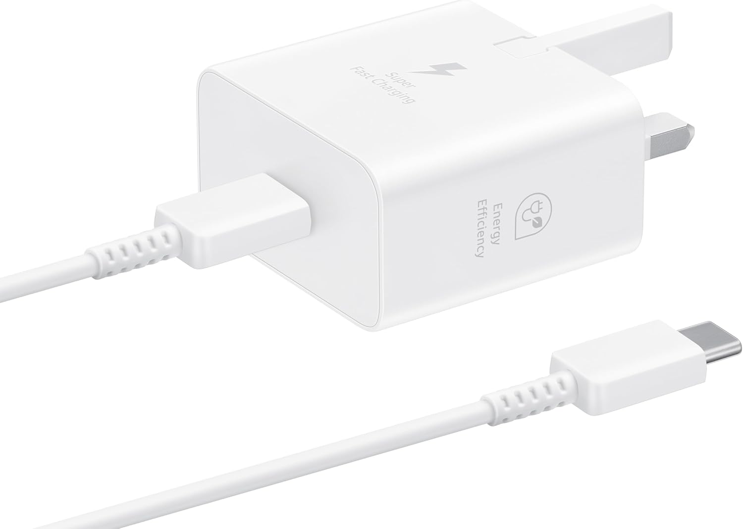 Samsung Galaxy Official 25W Super Fast Charging Travel Adapter (with USB-C to C Data Cable), White White 25W With Data Cable