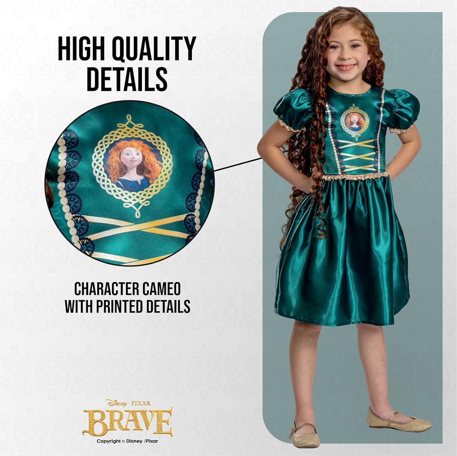 Disney Official Standard Merida Costume Kids, Princess Dress Up for Kids