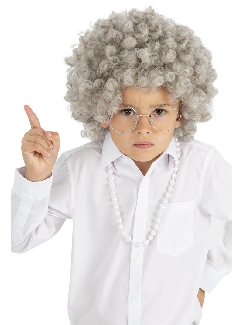 Smiffys Kids Granny Perm Wig, Girls Fancy Dress, Child Dress Up Wigs