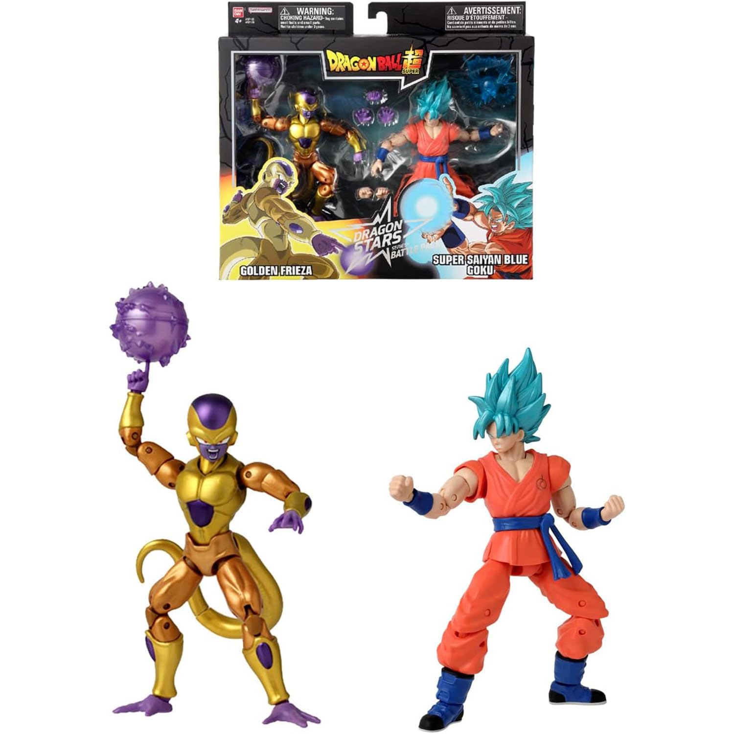 Bandai - Dragon Ball Super - Dragon Stars Figure 17 cm - Battle Pack - Golden Freezer vs Super Saiyan Blue Goku - 37169