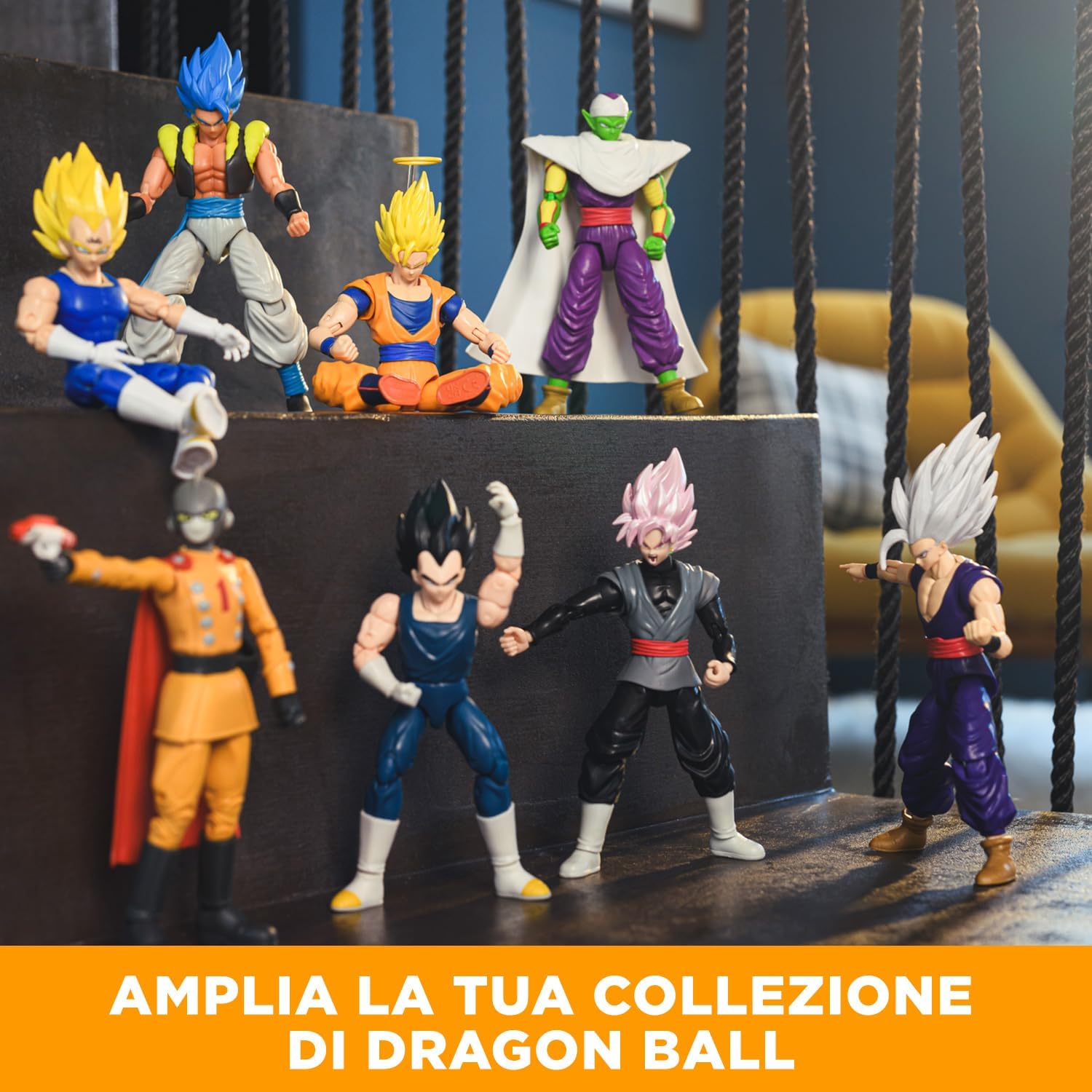 Bandai - Dragon Ball Super - Dragon Stars Figure 17 cm - Battle Pack - Golden Freezer vs Super Saiyan Blue Goku - 37169