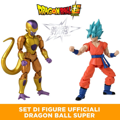 Bandai - Dragon Ball Super - Dragon Stars Figure 17 cm - Battle Pack - Golden Freezer vs Super Saiyan Blue Goku - 37169