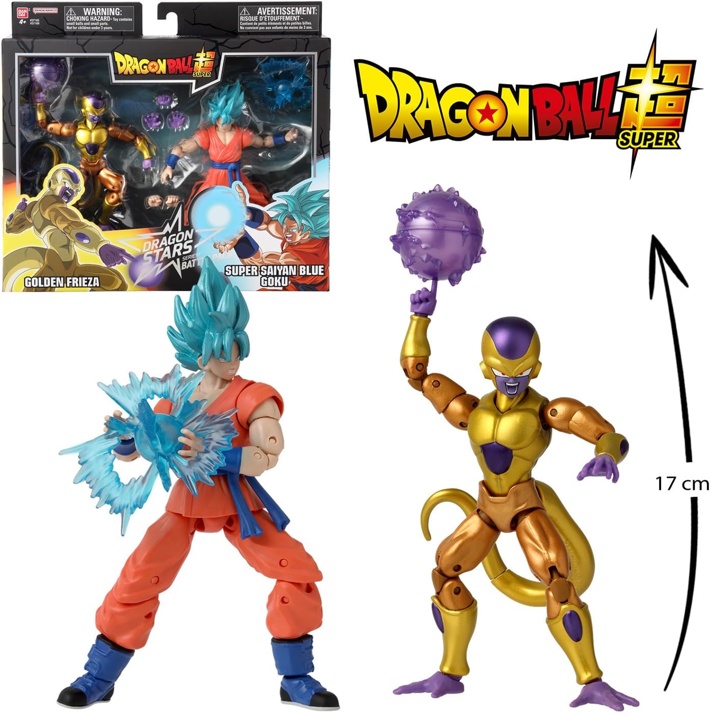 Bandai - Dragon Ball Super - Dragon Stars Figure 17 cm - Battle Pack - Golden Freezer vs Super Saiyan Blue Goku - 37169