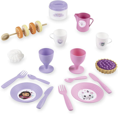 Smoby- La Casa de Muñecas de Gabby Cesta de Picnic - con 2 Juegos de Vajilla, Pegatinas, Jarra de Leche, Azucarero, hasta 21 Accesorios, A Partir de 3 años (7600312506)